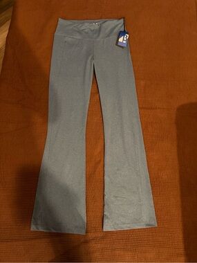 NWT Betabrand Dress Pant Yoga Pants Blue Straight Leg Size L Long